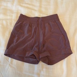 lululemon burnt purple shorts, size 2